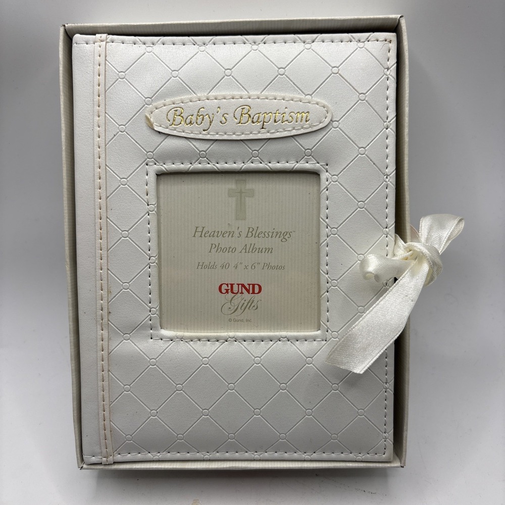 Baby's Baptism Heaven's Blessings Photo Album Holds 40 4"x6" New Open Box